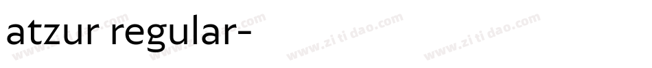 atzur regular字体转换